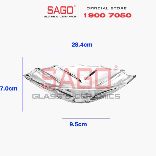  Deli DSGD2020-11 - Dĩa Thủy Tinh Deli Delisoga 28.4cm | Thủy Tinh Cao Cấp 