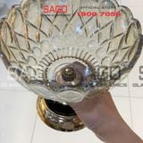  ELEGANT 3323AC - Dĩa Thủy Tinh Tiệp Chân Đồng Elegant Đường Kính 20.0cm | Thủy Tinh Màu Cao Cấp 