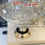  ELEGANT 3319AC - Dĩa Thủy Tinh Tiệp Chân Đồng Elegant Đường Kính 36.0cm | Thủy Tinh Màu Cao Cấp 