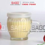  Ly Thủy Tinh Sọc Làm Pudding 100ml Nắp Nhựa | Thủy Tinh Cao Cấp 