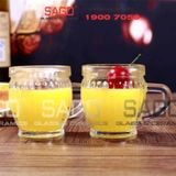  Ly Thủy Tinh Sọc Làm Pudding 100ml Nắp Nhựa | Thủy Tinh Cao Cấp 
