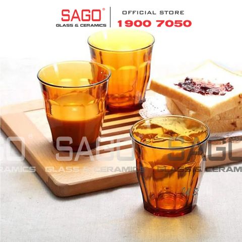  DURALEX D1027D - Ly Thủy Tinh Cường Lực Duralex Picardie Amber Rock Glass 250ml | Nhập Khẩu Pháp 