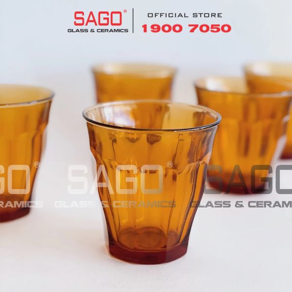  DURALEX D1027D - Ly Thủy Tinh Cường Lực Duralex Picardie Amber Rock Glass 250ml | Nhập Khẩu Pháp 