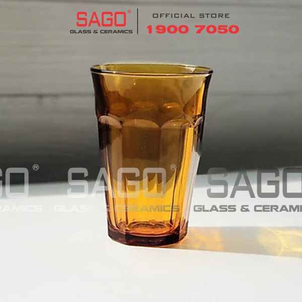  DURALEX D1029D - Ly Thủy Tinh Cường Lực Duralex Picardie Amber Hight Ball Glass 360ml | Nhập Khẩu Pháp 