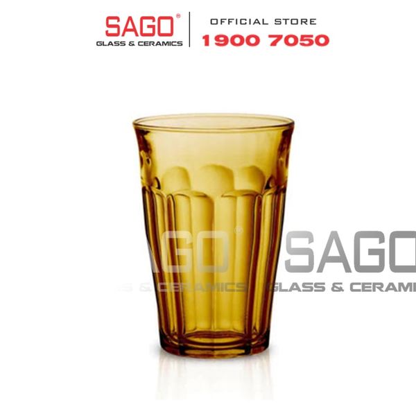  DURALEX D1029D - Ly Thủy Tinh Cường Lực Duralex Picardie Amber Hight Ball Glass 360ml | Nhập Khẩu Pháp 