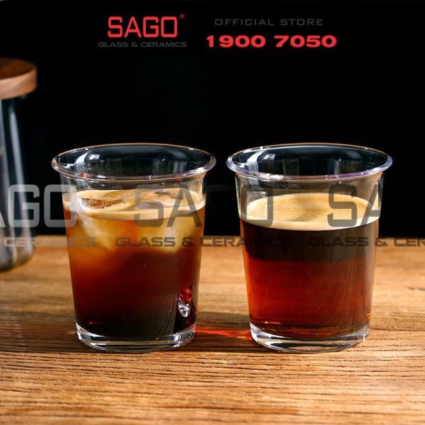  INS 9002 - Ly Thủy Tinh Miệng Loe INS Flared Mouth Rock Glass 355ml | Thủy Tinh Cao Cấp 