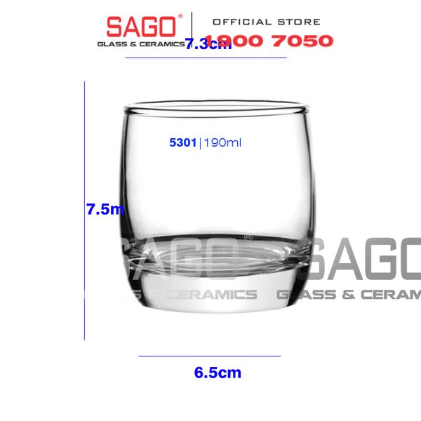  Deli ES5301 - Ly Thủy Tinh Deli Trà Đá Bầu 190ml | Thủy Tinh Cao Cấp 