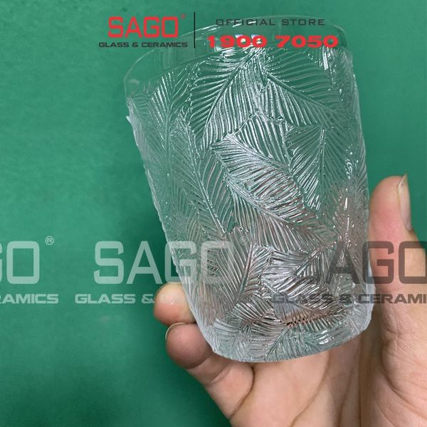  DELI DSKB164-1- Ly Thủy Tinh Deli Summer Forest Rock Glass 300ml | Thủy Tinh Cao Cấp 