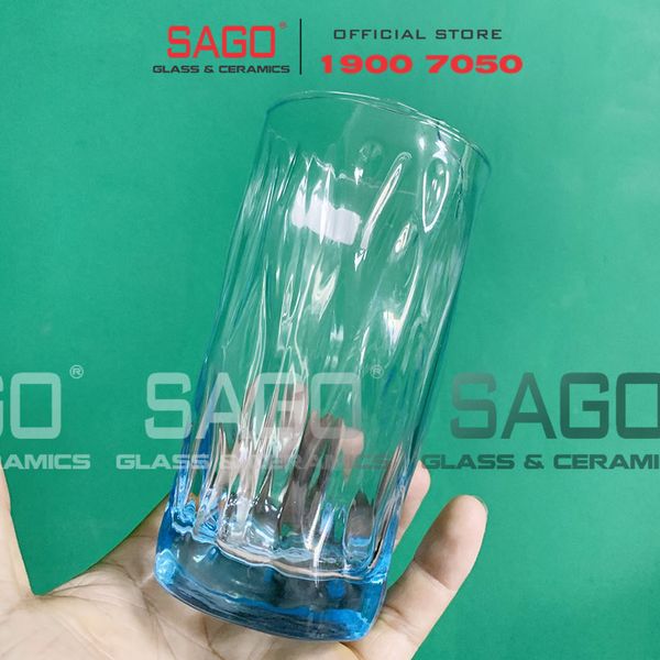  DELI JS5179-3B - Ly Thủy Tinh Deli Sogente Green Hight Ball Glass 580ml | Thủy Tinh Cao Cấp 