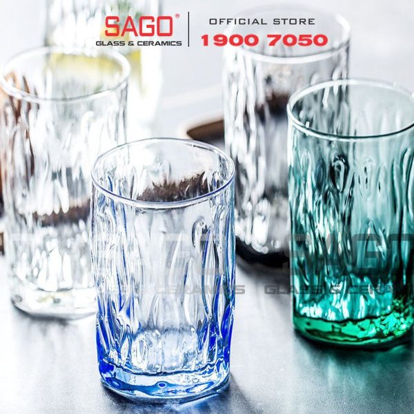  DELI JS5179-3B - Ly Thủy Tinh Deli Sogente Green Hight Ball Glass 580ml | Thủy Tinh Cao Cấp 
