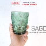  DELI DSKB164-1G - Ly Thủy Tinh Deli Summer Forest Green Rock Glass 300ml | Thủy Tinh Cao Cấp 