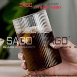  INS 309TH - Ly Thủy Tinh Sọc INS Stripes Islande Rock Glass 220ml | Thủy Tinh Cao Cấp 