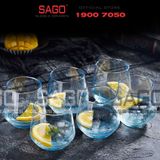  DELI ES7018-2B - Ly Thủy Tinh Deli Lexington Rock Blue 380ml | Thủy Tinh Cao Cấp 
