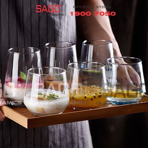  DELI ES7018-2P - Ly Thủy Tinh Deli Lexington Rock Pink 380ml | Thủy Tinh Cao Cấp 