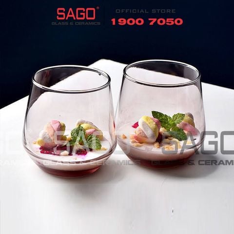  DELI ES7018-2P - Ly Thủy Tinh Deli Lexington Rock Pink 380ml | Thủy Tinh Cao Cấp 