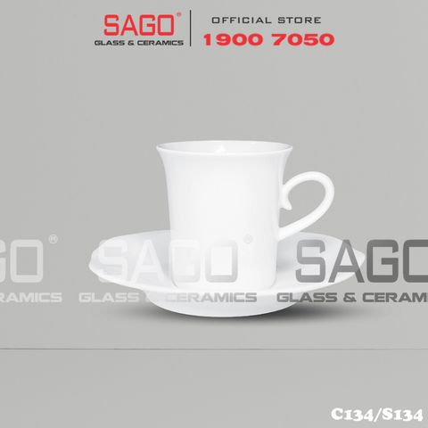  CK C134/S134 - Bộ Tách sứ CK Cappuccino 150ml 
