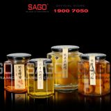  Hũ Thủy Tinh Lục Giác Nắp thiết Cao Cấp | Tùy Chọn Dung Tích 