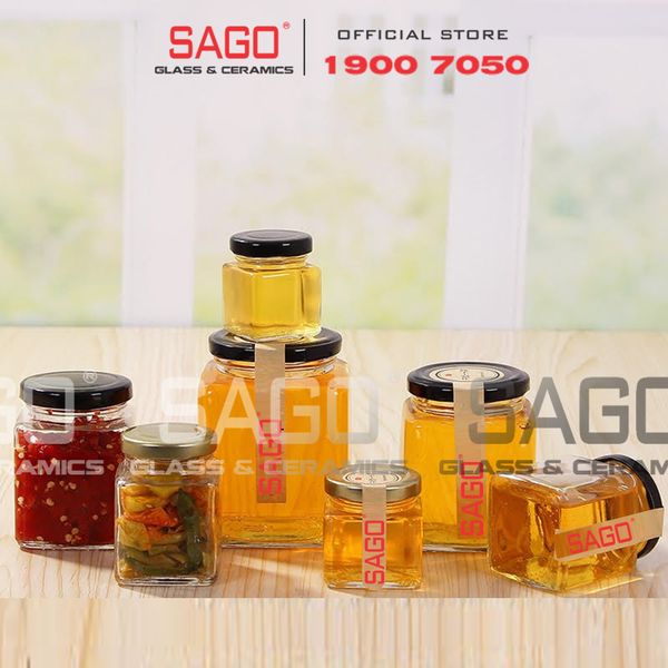  Hũ Thủy Tinh Vuông Nắp thiết Cao Cấp | Tùy Chọn Dung Tích 