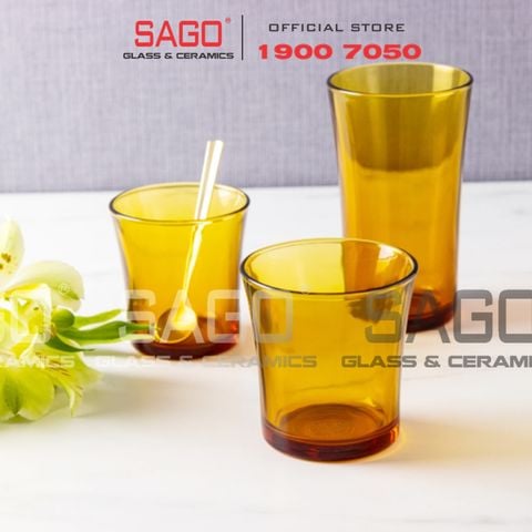  DURALEX D1011D - Ly Thủy Tinh Cường Lực Duralex Lys Amber Rock Glass 210ml | Nhập Khẩu Pháp 