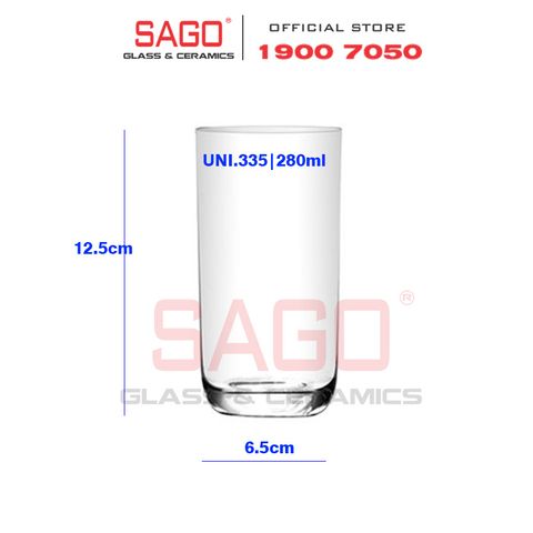  Union 335 - Ly Thủy Tinh Union Bliss Tumber Glass 280ml | Thủy Tinh Cao Cấp Nhập Khẩu Thái Lan 