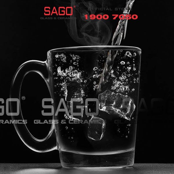  Union 394 - Ly Thủy Tinh Có Quai Union Nouveau Tea Cup Glass 295ml | Thủy Tinh Cao Cấp Nhập Khẩu Thái Lan 