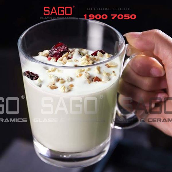  Union 394 - Ly Thủy Tinh Có Quai Union Nouveau Tea Cup Glass 295ml | Thủy Tinh Cao Cấp Nhập Khẩu Thái Lan 