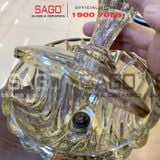  ELEGANT NC-3917 - Dĩa Thủy Tinh Tiệp Chân Đồng Sọc Xoáy Elegant Đường Kính 16.5cm | Thủy Tinh Màu Cao Cấp 