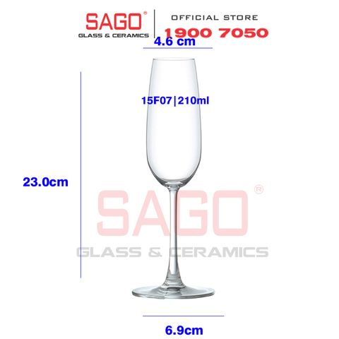  Ocean 1015F07 - Ly Thủy Tinh Ocean Madison Flute Champagne 210ml | Nhập Khẩu Thái Lan 