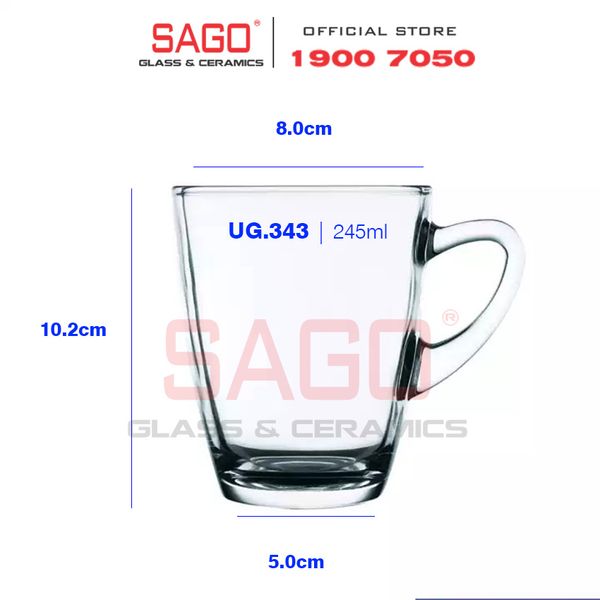  Union 343/325 - Bộ Tách Thủy Tinh Union Kenya Cup Glass 340ml | Thủy Tinh Cao Cấp Nhập Khẩu Thái Lan 