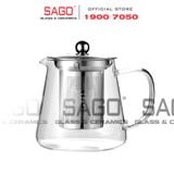  Deli GPH74-2 - Bình Thủy Tinh Chịu Nhiệt Delisoga Borosilicate Glass Pitcher 750ml Nắp Inox 304 | Thủy Tinh Cao Cấp 