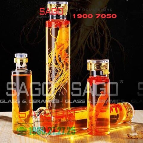  Bình Sâm Trụ Nắp Khuyên Khóa Cao Cấp 1.5 Lít | Nắp Nhựa Xi Vàng Có Khóa 