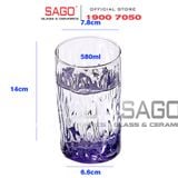  DELI JS5179-3P - Ly Thủy Tinh Deli Sogente Pink Hight Ball Glass 580ml | Thủy Tinh Cao Cấp 