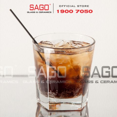  Deli CB001 - Ly Thủy Tinh Deli Trà đá 5 cạnh lùn 210ml | Thủy Tinh Cao Cấp 