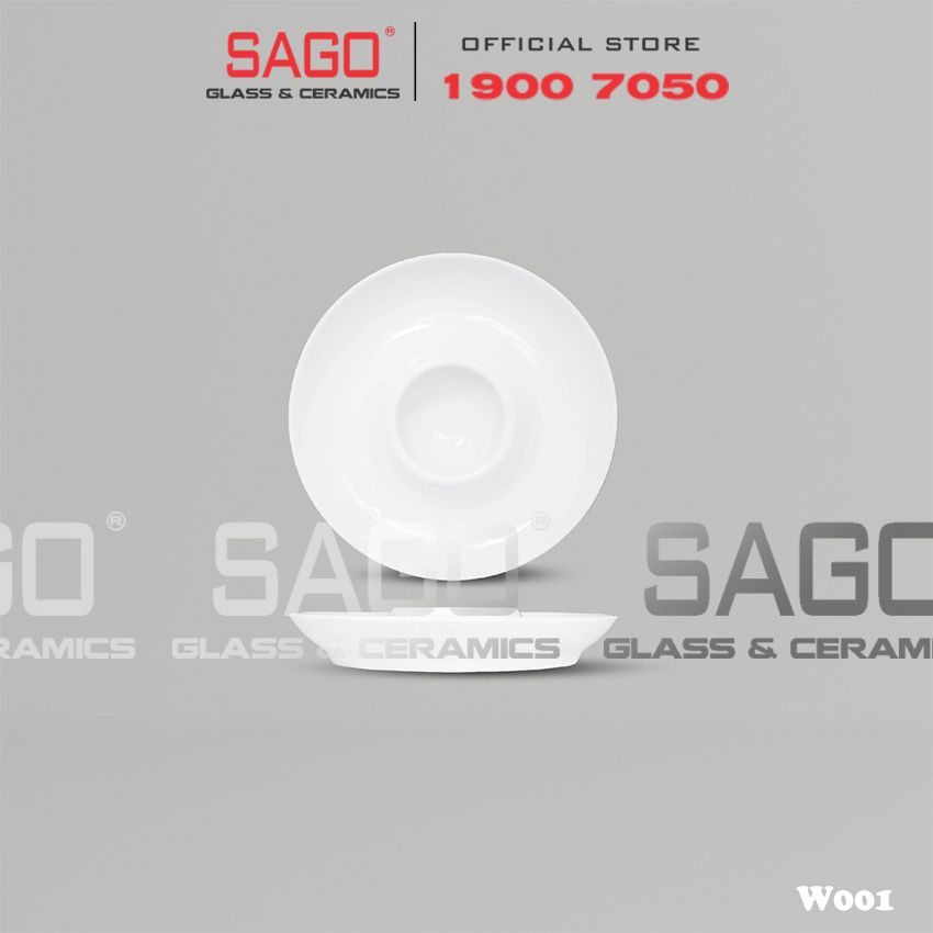  CK W001 - Dĩa Ăn Trứng Sứ CK 12.5cm 