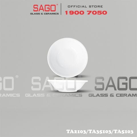  CK 03  - Dĩa Chấm Tròn Sứ CK (03) | Trắng Trơn , Tùy Chọn Kích Thước 