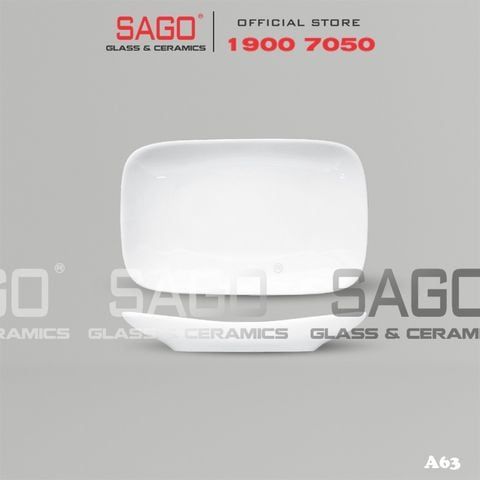  CK A63 - Dĩa Lót Khăn Sứ Ck | Trắng Trơn , Tùy Chọn Kích Thước 