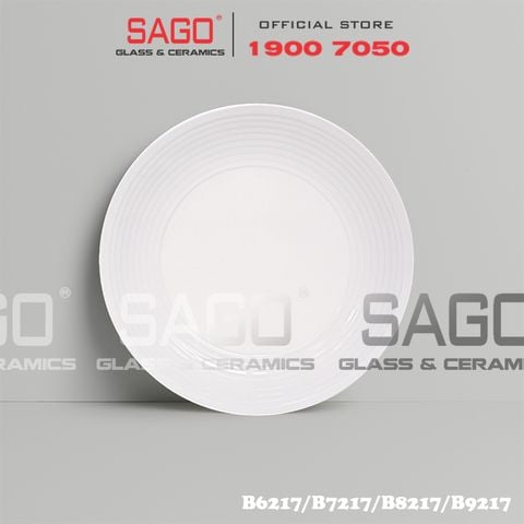  CK (17) - Dĩa Sứ Ck Tròn Sâu Sọc (17) | Trắng Trơn , Tùy Chọn Kích Thước 