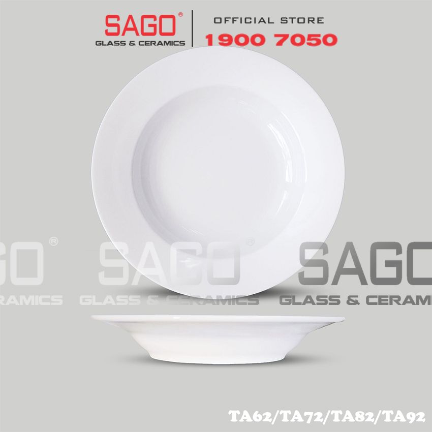  CK TA - Dĩa Sứ CK Tròn Sâu ( TA ) | Trắng Trơn , Tùy Chọn Kích Thước 