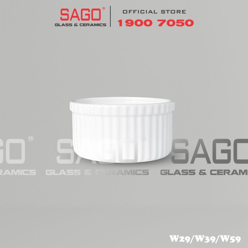  CK W - Khuôn Bánh Sứ (W) | Trắng Trơn , Tùy Chọn Kích Thước 