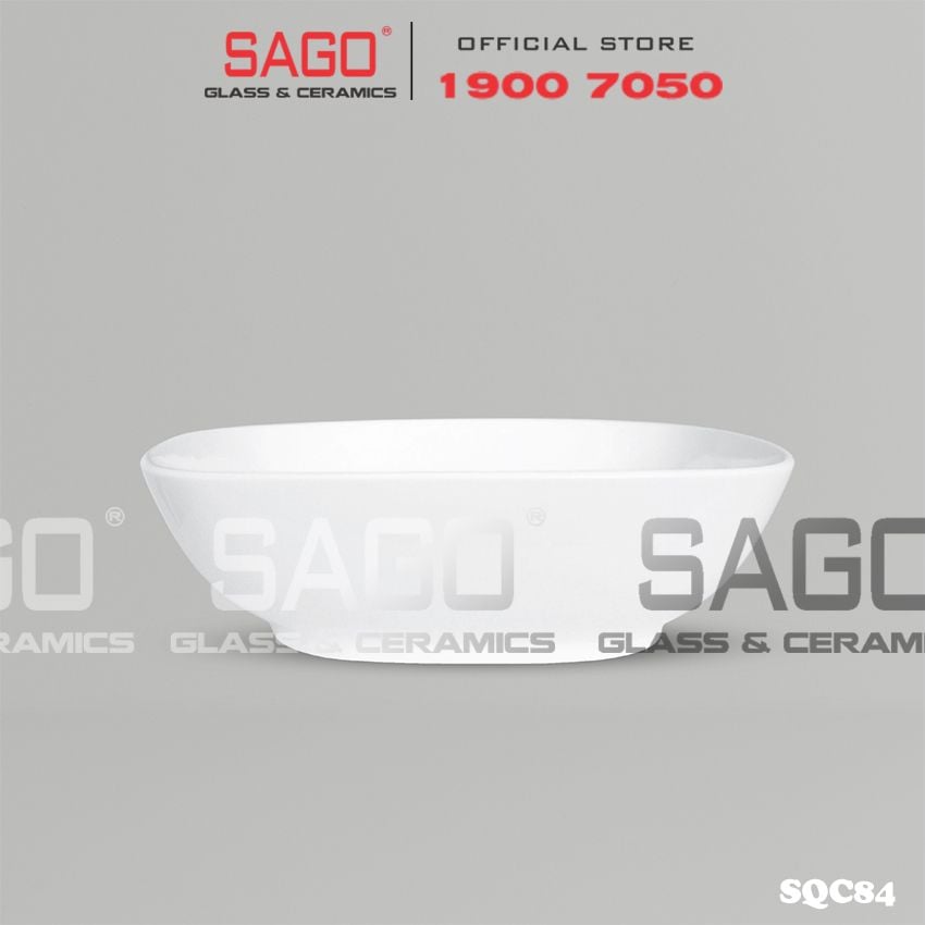  CK SQC84 - Tô Vuông Sứ CK 20.5cm 