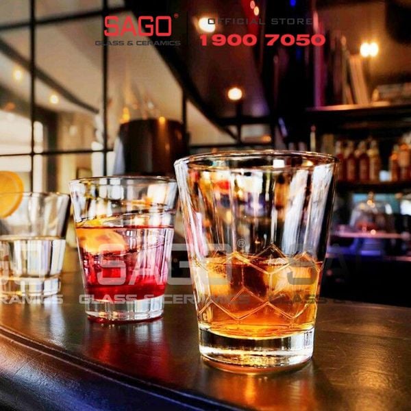  DURALEX D1075A - Ly Thủy Tinh Cường Lực Duralex Hexagone Double Rock Glass 350ml | Nhập Khẩu Pháp 
