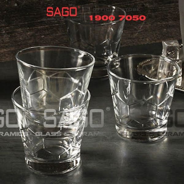  DURALEX D1075A - Ly Thủy Tinh Cường Lực Duralex Hexagone Double Rock Glass 350ml | Nhập Khẩu Pháp 