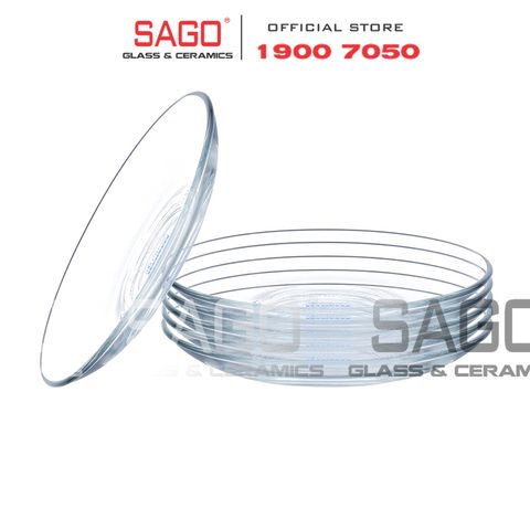  Union 325 - Đĩa Thủy Tinh Tròn Trơn Đường kính 3.5'' | Thủy Tinh Cao Cấp Nhập Khẩu Thái Lan 