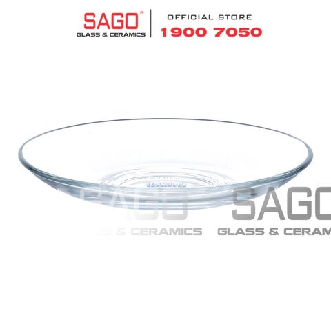  Union 325 - Đĩa Thủy Tinh Tròn Trơn Đường kính 3.5'' | Thủy Tinh Cao Cấp Nhập Khẩu Thái Lan 