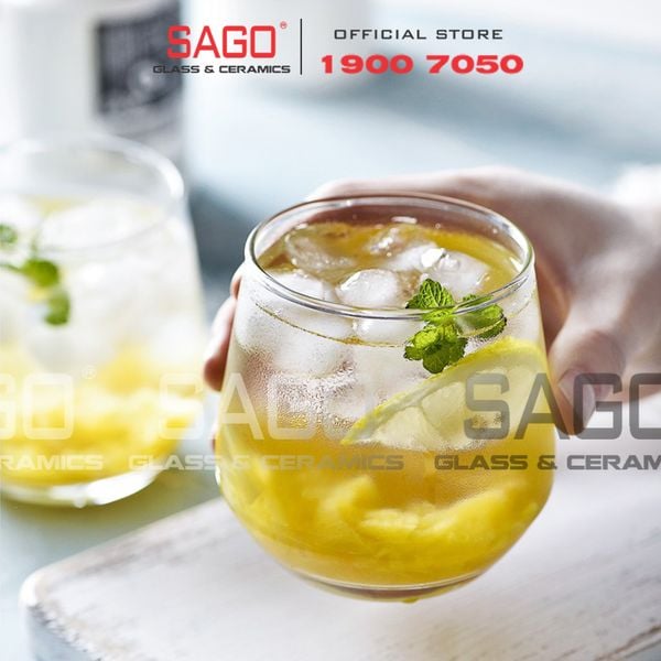  Deli ES7018.2 - Ly Thủy Tinh Deli Lexington Rock 370ml | Thủy Tinh Cao Cấp 