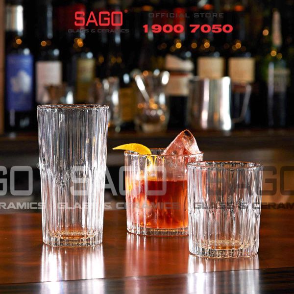  Deli TY4337-1 - Ly Thủy Tinh Deli Manhattan Rock Glass 304ml | Thủy Tinh Cao Cấp 