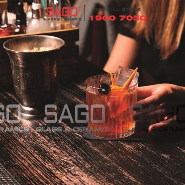  Deli TY4337-1 - Ly Thủy Tinh Deli Manhattan Rock Glass 304ml | Thủy Tinh Cao Cấp 