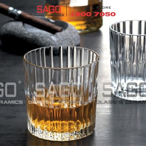  Deli TY4337-1 - Ly Thủy Tinh Deli Manhattan Rock Glass 304ml | Thủy Tinh Cao Cấp 