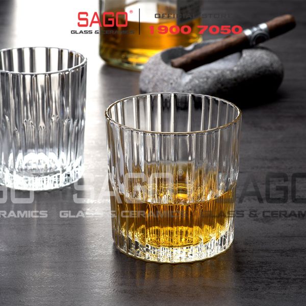  Deli TY4337-1 - Ly Thủy Tinh Deli Manhattan Rock Glass 304ml | Thủy Tinh Cao Cấp 