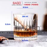  HONGLI W5412-1 - Ly Thủy Tinh Hongli Timless Glass 350ml | Thủy Tinh Cao Cấp 